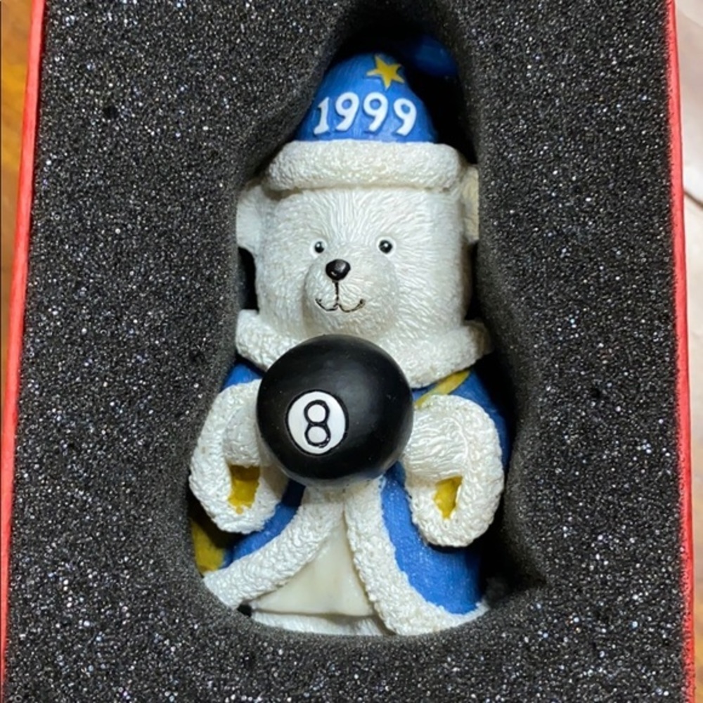 Vintage HUDSON'S 1999 SANTA Wizard‎ BEAR with MAGIC 8 BALL